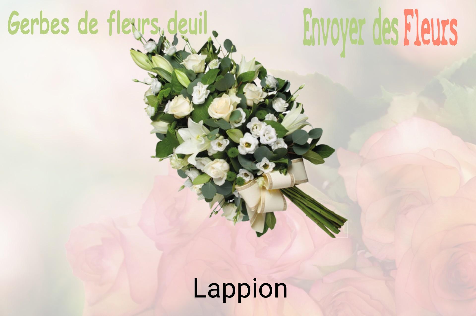 Gerbe de fleurs de deuil livrée à Lappion